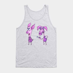 piglet on ice Tank Top